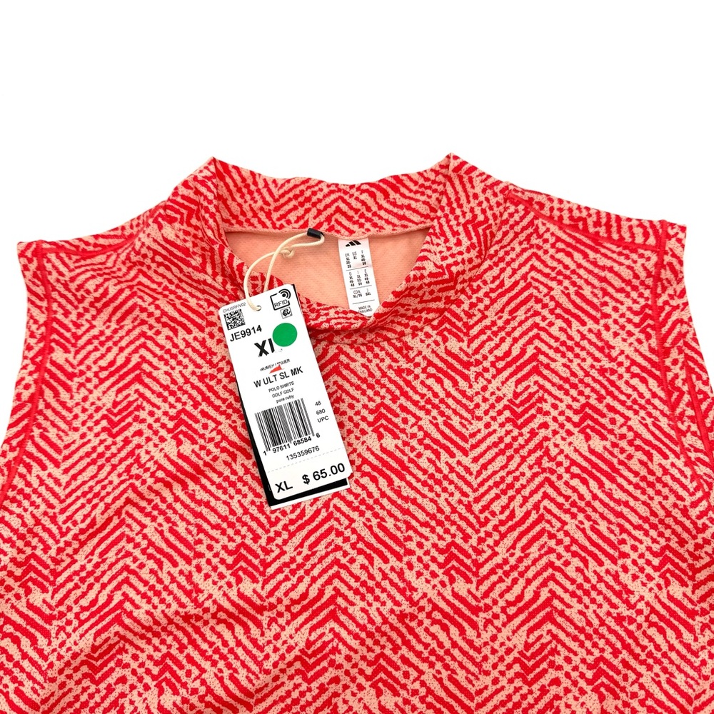 NWT New adidas Women's Ultimate365 Mock Neck Golf Polo XL Shirt Top Sleeveless - Picture 6 of 6